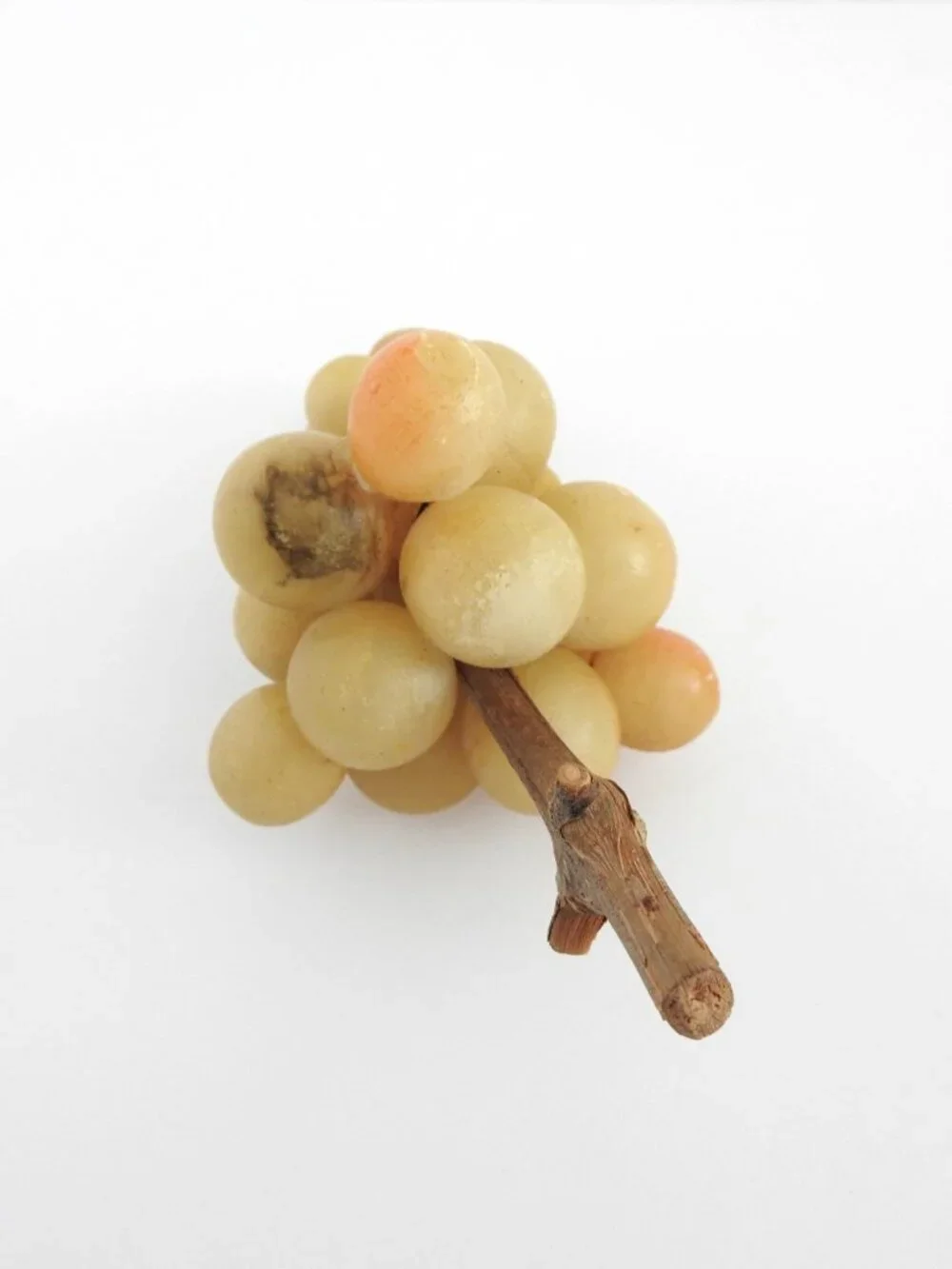 Vintage Italian Alabaster Grape Cluster Centerpiece Mid-Century Decor